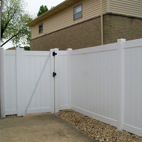 w x 6 ft 3.5 ft h fairfax white vinyl privacy fence gateprotected durable 