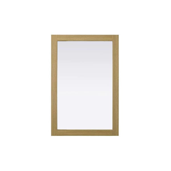 Honey Brown 24 in. W x 36 in. H Transitional Rectangle Mirror