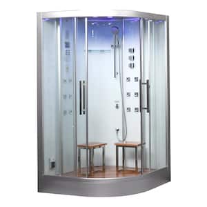 Platinum 39"x39"x 89" Steam Shower with Bluetooth, Color Lighting, Aromatherapy and 6kW Steam Generator in White