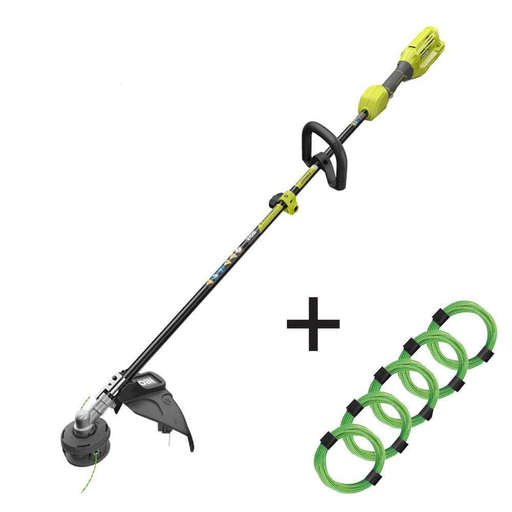 RYOBI 40V Expand-It Cordless Attachment Capable String Trimmer w/ Extra 5-Pack Pre-Cut Spiral Line (Tool Only) -  RY40205BTL-AC