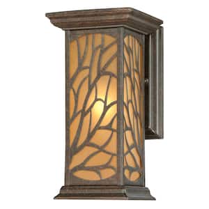 Glenwillow Victorian Bronze 1-Light Outdoor Wall Lantern Sconce