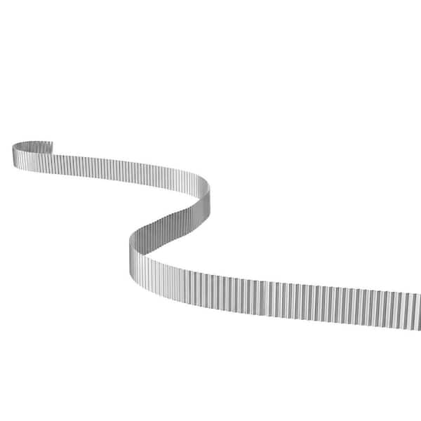 Galvanized Steel Landscape Edging, 50 ft. L x 6 in. W x 0.01 in. H Metal Edging for Landscaping, Easy-to-Install, Silver