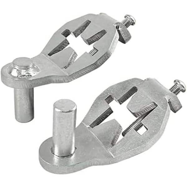 T-Post Gate Hinge Pins Heavy Duty Steel Easy Install Hanger for Farm Garden Backyard Gate 1 Pack Silver