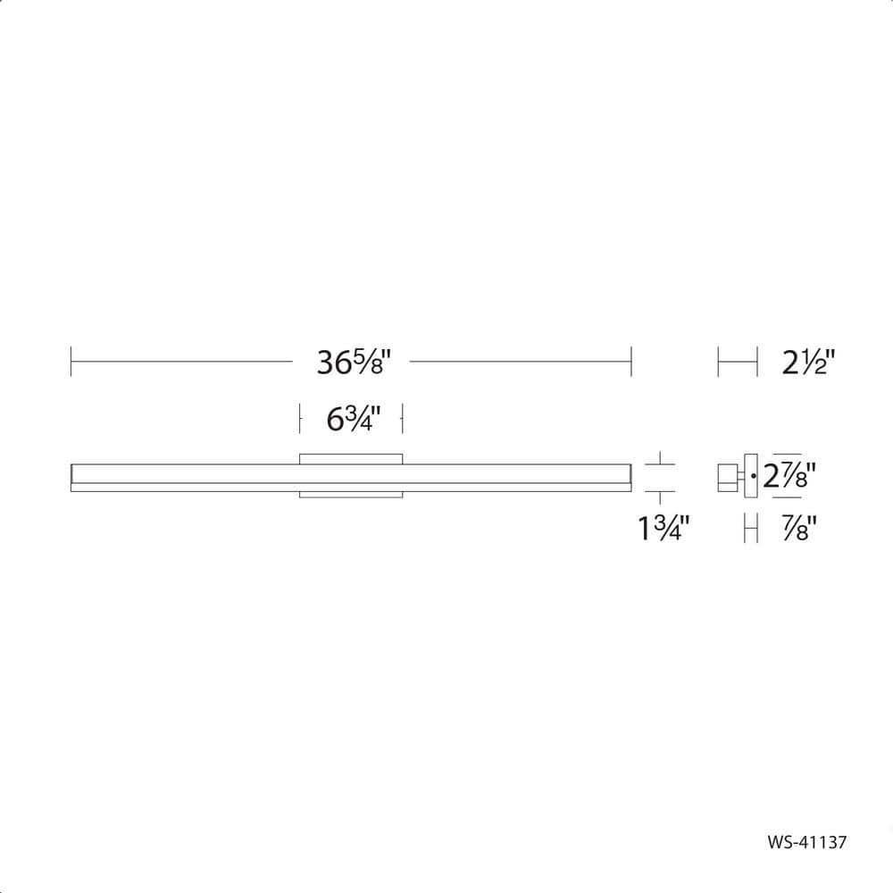 Styx Modern Black Clear Glass Dimmable LED Bath Bar Large