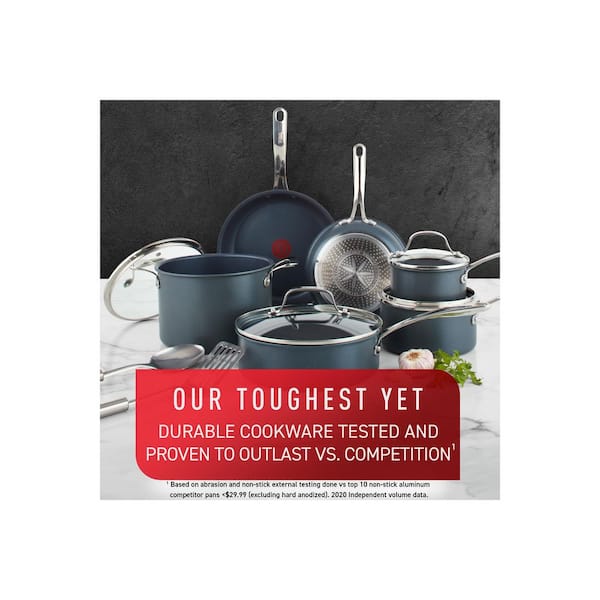 T-fal Experience Nonstick 3 Piece Fry Pan Set 8, 10.25, 12 Inch Induction  Cookware, Pots and Pans, Dishwasher Safe Black