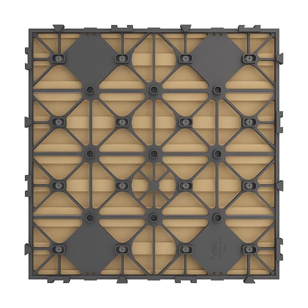 UltraShield Naturale 1 ft. x 1 ft. Quick Deck Composite Outdoor Deck Tile in Australian Red Cedar (10 sq. ft. Per Box)