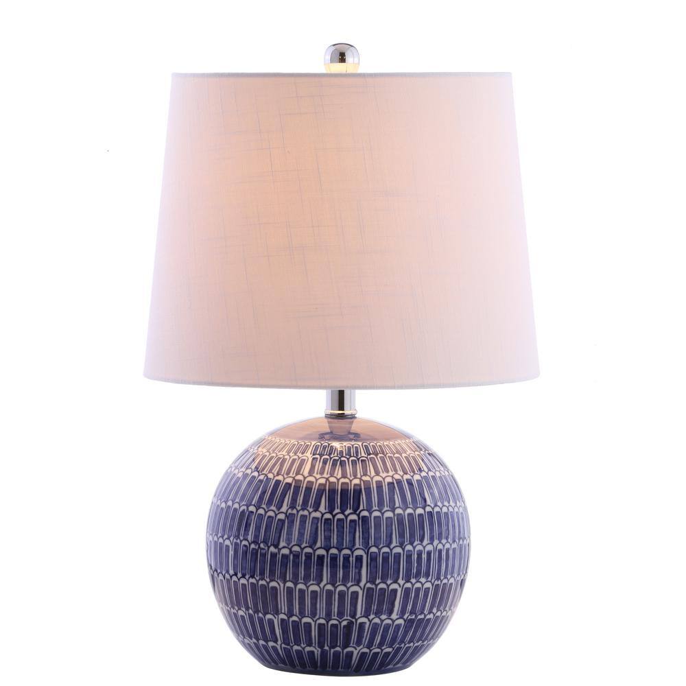 JONATHAN Y Ronald 21 In Navy Ceramic LED Table Lamp JYL5044A The   Navy Jonathan Y Table Lamps Jyl5044a 64 1000 