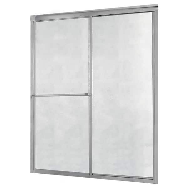 CRAFT + MAIN Tides 44 in. to 48 in. x 70 in. H Framed Sliding Shower Door in Silver and Obscure Glass without Handle