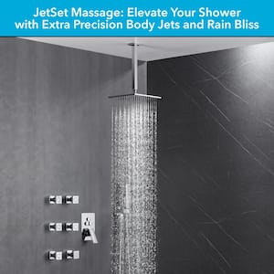 Single Handle 3-Spray Patterns 1-Spray Shower Faucet 1.8 GPM with Pressure Balance, Shower Head 10 in. Chrome
