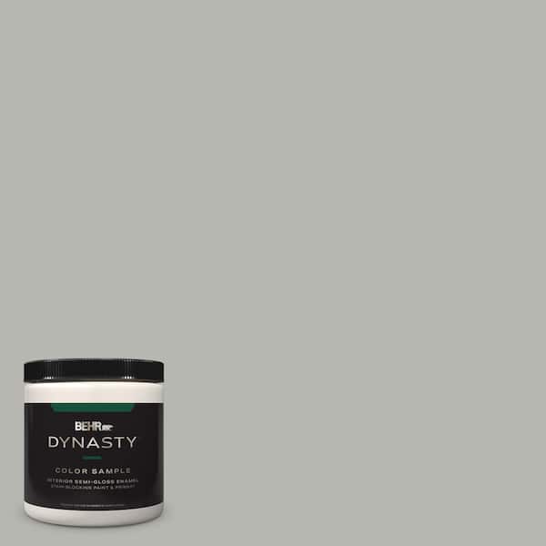 BEHR DYNASTY 8 oz. #HDC-MD-26 Sonic Silver One-Coat Hide Semi-Gloss Enamel Interior/Exterior Paint & Primer Sample