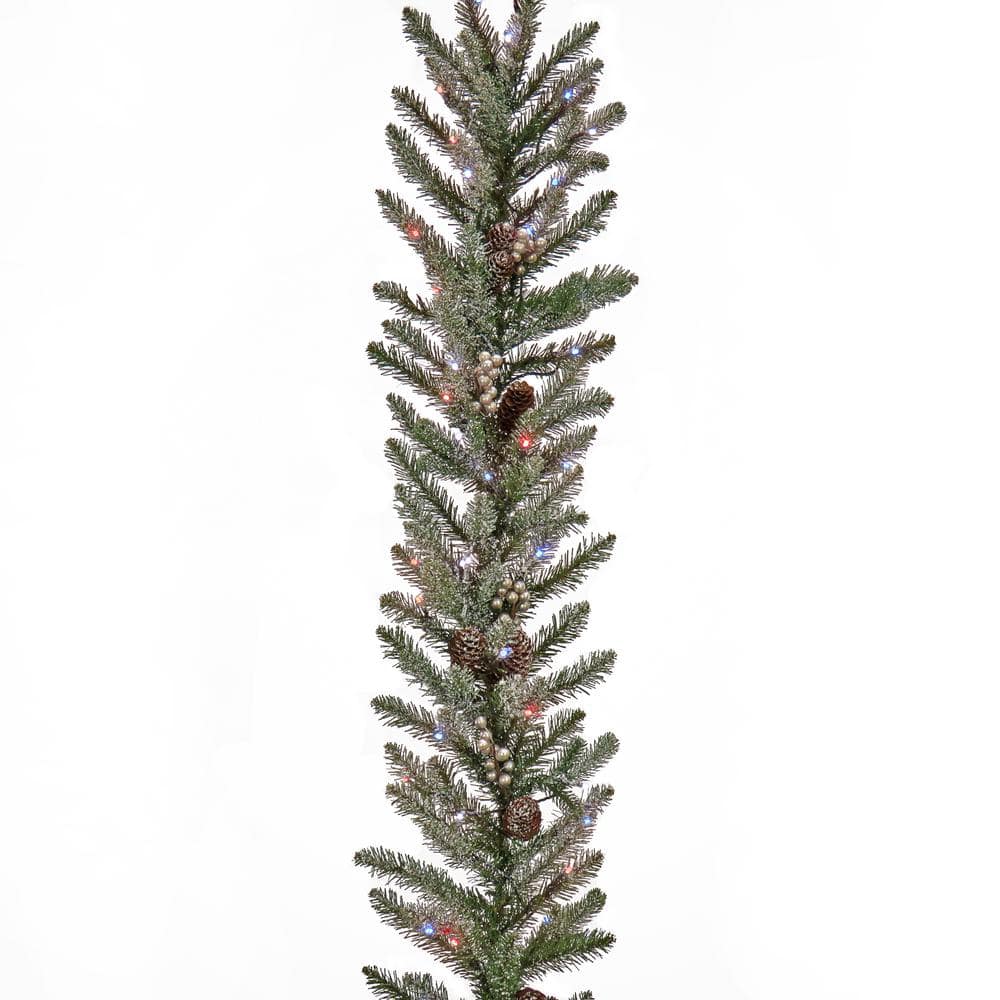 National Tree Company 9 Ft Snowy Morgan Spruce Led Artificial