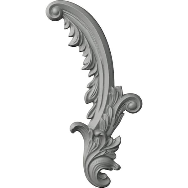 Ekena Millwork 1-1/4 in. x 6-5/8 in. x 16 in. Polyurethane Medway Scroll Right Onlay