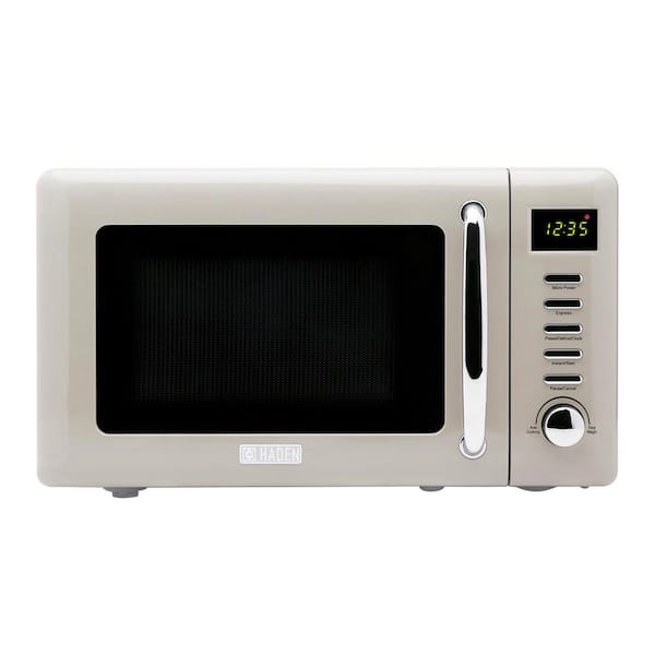HADEN DORSET / COTSWOLD Countertop 700-Watt .7 cu. ft. Putty Vintage Retro Microwave with Settings and 9.5 in. Turntable