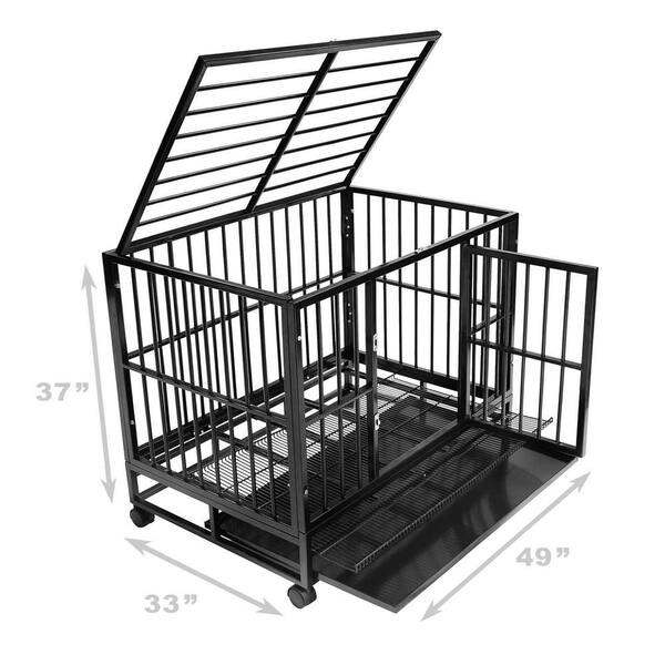 Large metal dog store kennel