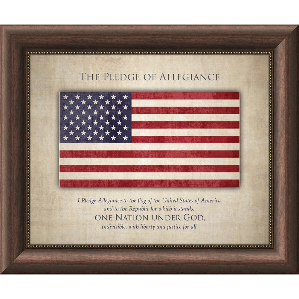 Patriotic Pledge of Allegiance By Carpentree Framed Art