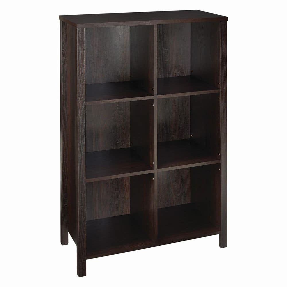 38 in. H x 26 in. W x 12 in. D Black Walnut Wood Look 6-Cube Storage Organizer price history on PriceWatchPro