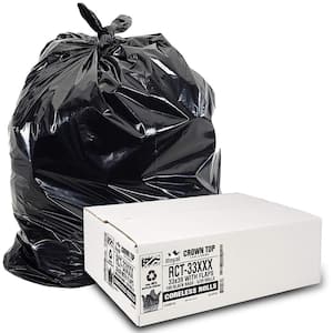 33 Gallon Black Low Density EZ Tie Closure Trash Bag (100-Count)