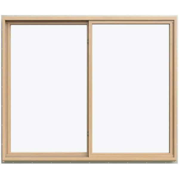 JELD-WEN 71.3125 in. x 59.5625 in. W-5500 Left-Hand Sliding Wood Clad ...