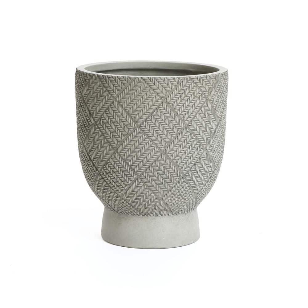 16.7 in. H Gray Glen Pattern Ceramic Urn Floor Planter price history on PriceWatchPro