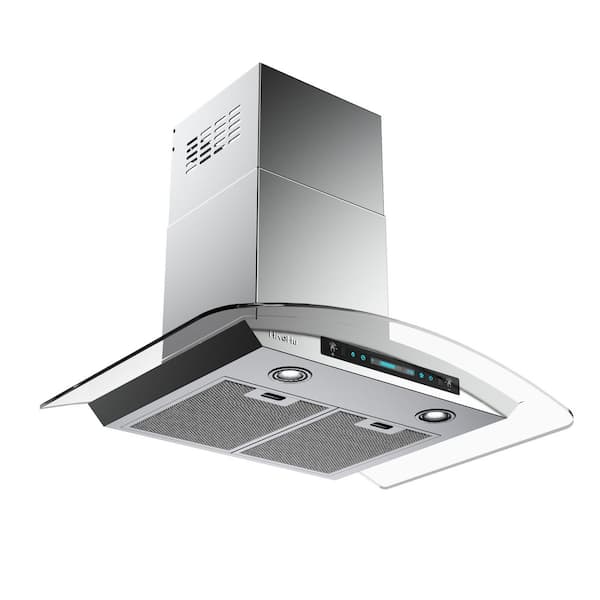30 in. 900 CFM Ducted Wall Mount Range Hood in Stainless Steel with Baffle Filters and 2-Bright LED Lights