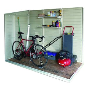 Sidemate 4 ft. x 8 ft. Vinyl Lean To Storage Shed Adobe with Foundation 29.25 sq. ft.