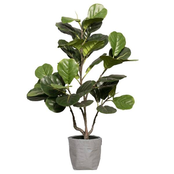 VINTAGE HOME 40 " Green Artificial Ficus Tree In Eco Planter