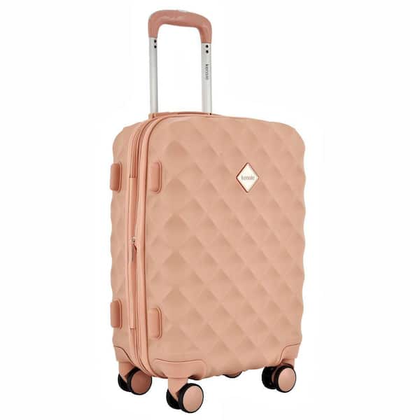 Kensie 20 in. Dusty Pink Rolling Expandable Carry-On Luggage KN