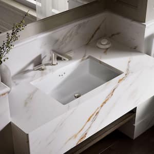 Kathryn 23.9 in. x 15.63 in. Undermount Bathroom Sink in White Vitreous China with Drain