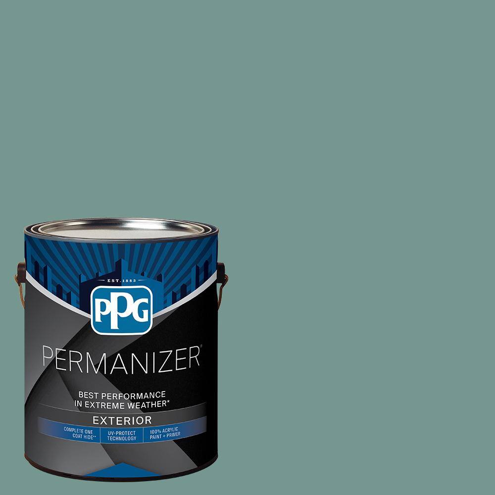 PERMANIZER 1 gal. PPG11435 Yucca Satin Exterior Paint PPG11435PZ1SA