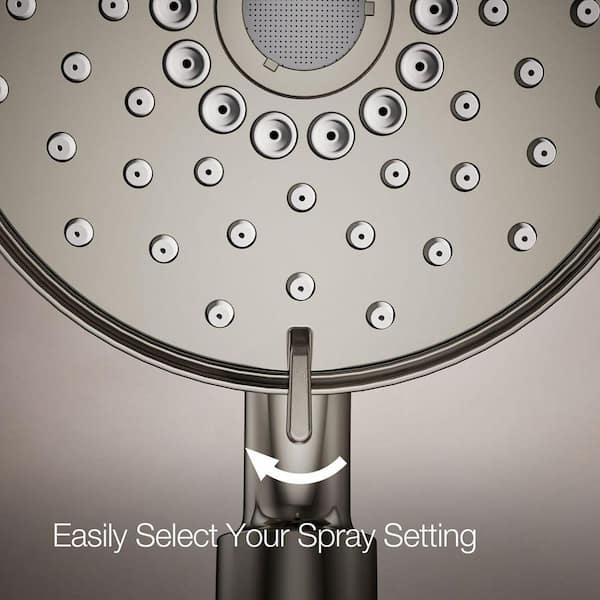 KOHLER Purist 3-Spray Patterns 6 in. Dual Wall Mount Shower Heads