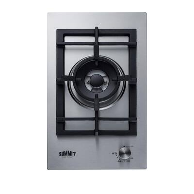 12 in. Gas Cooktop in Stainless Steel with 1-Burner