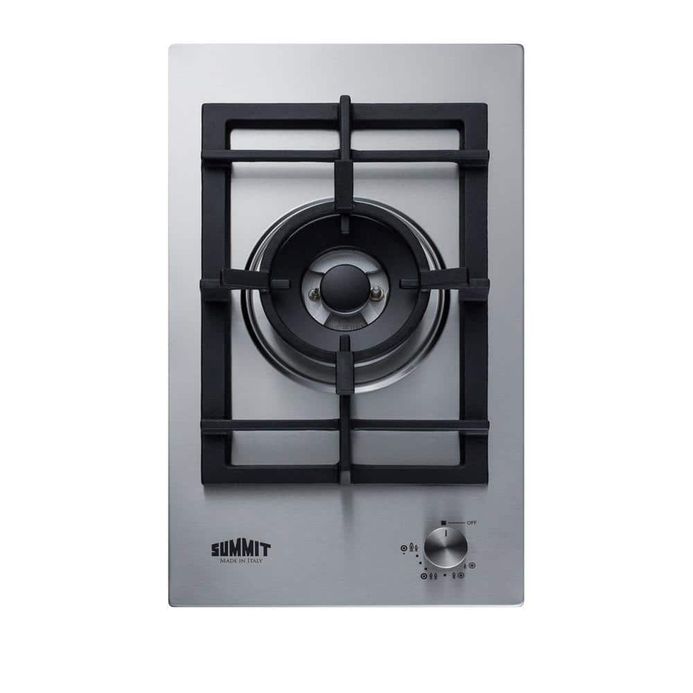 12 in. Gas Cooktop in Stainless Steel with 1 Burner
