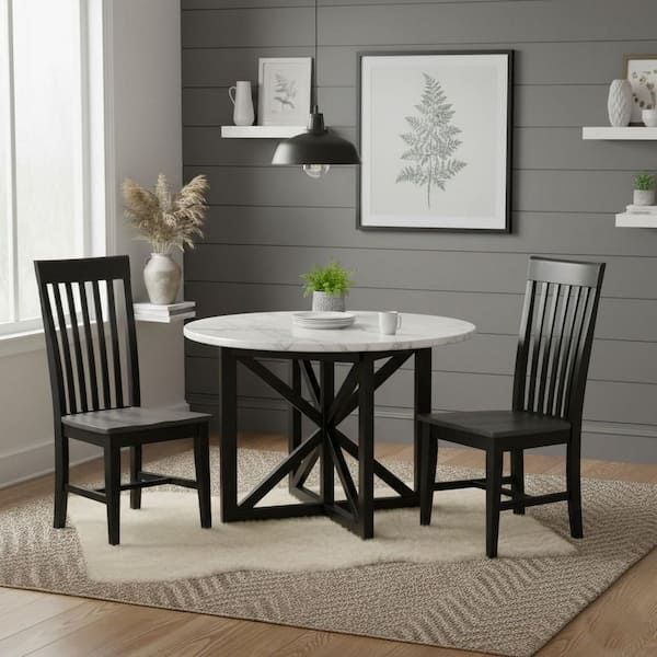 Black/Coal Tall Mission Chair (Set of 2)