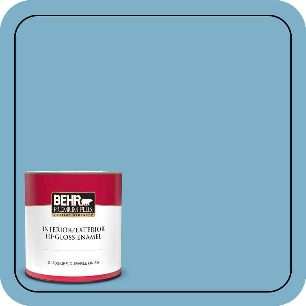1 qt. #M490-4 Frisky Blue Hi-Gloss Enamel Interior/Exterior Paint & Primer price history on PriceWatchPro