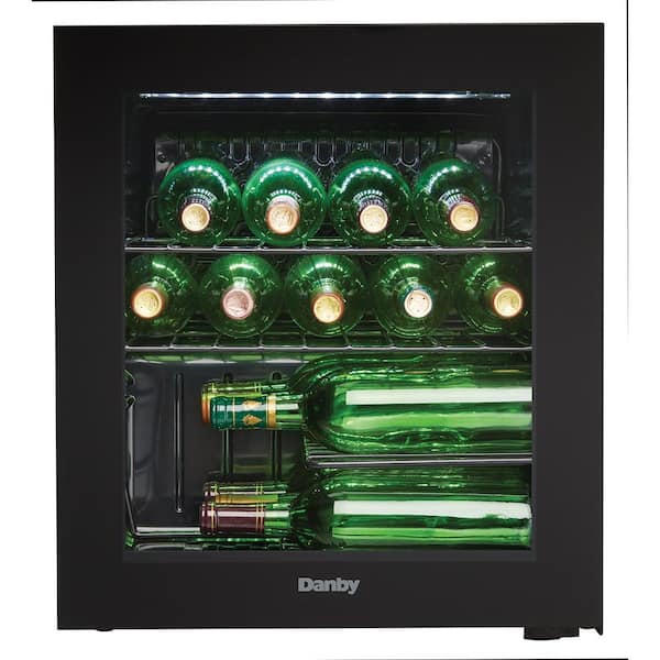 Danby 16-Bottle 1.8 cu. ft. Counter Top Freestanding Wine Cooler in Black