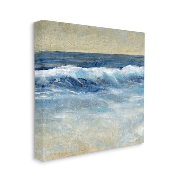 Stupell Industries "Incoming Beach Contemporary Painting Soft Whitecaps" Tim O'Toole Unframed Nature Canvas Wall Art Print 24 in. x 24 in.