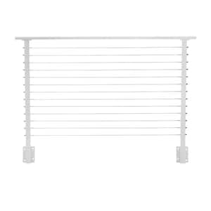 6 ft. Deck Cable Railing, 42 in. Face Mount, White
