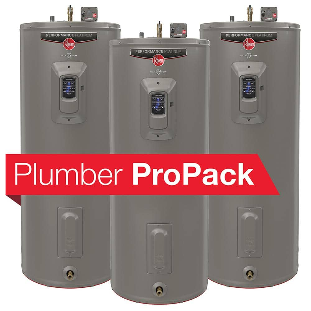 Rheem Gladiator 55 Gal Tall 12 Year 45004500 Watt Electric Water Heater With Leak Detection