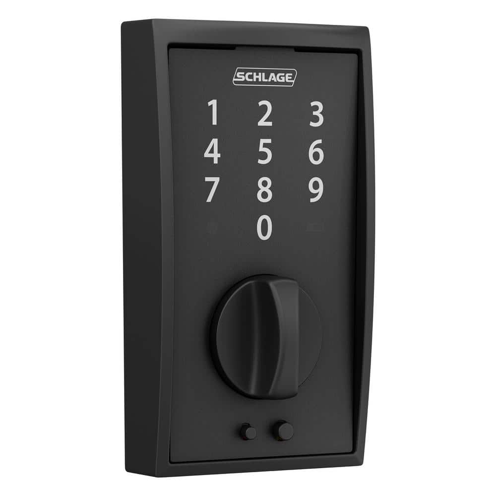 Matte Black Electronic Touchscreen Deadbolt with Keypad