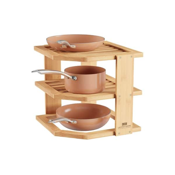 Buy Wholesale China 3 Tier Bamboo Wooden Corner Shelf Organizer Dish  Storage Racks Kitchen Rack Organizer & Corner Shelf at USD 4.35