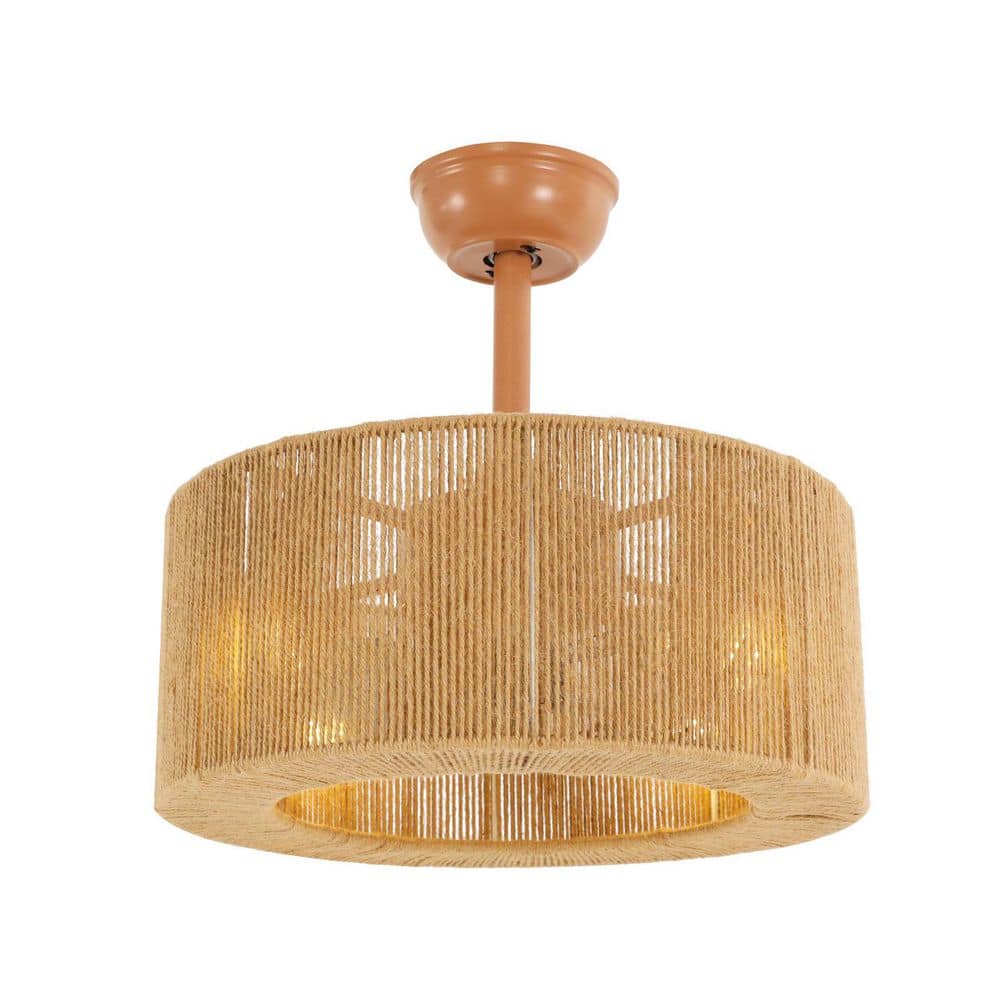 OUKANING 18 in. Indoor Brown Industrial Semi-Closed 3-Blade