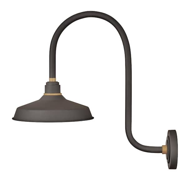 Hinkley Lighting Foundry Large 1-Light Museum Bronze Gooseneck Outdoor Barn Light Sconce