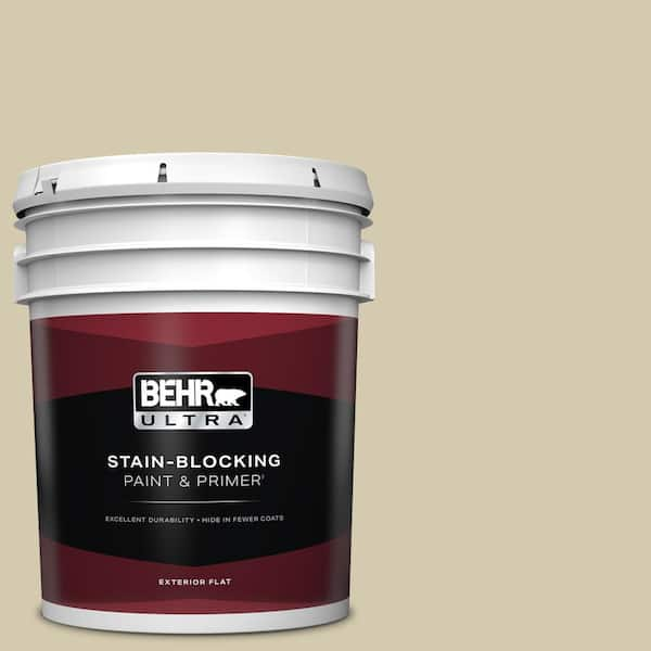 BEHR ULTRA 5 gal. #770C-3 Sand Fossil Flat Exterior Paint & Primer