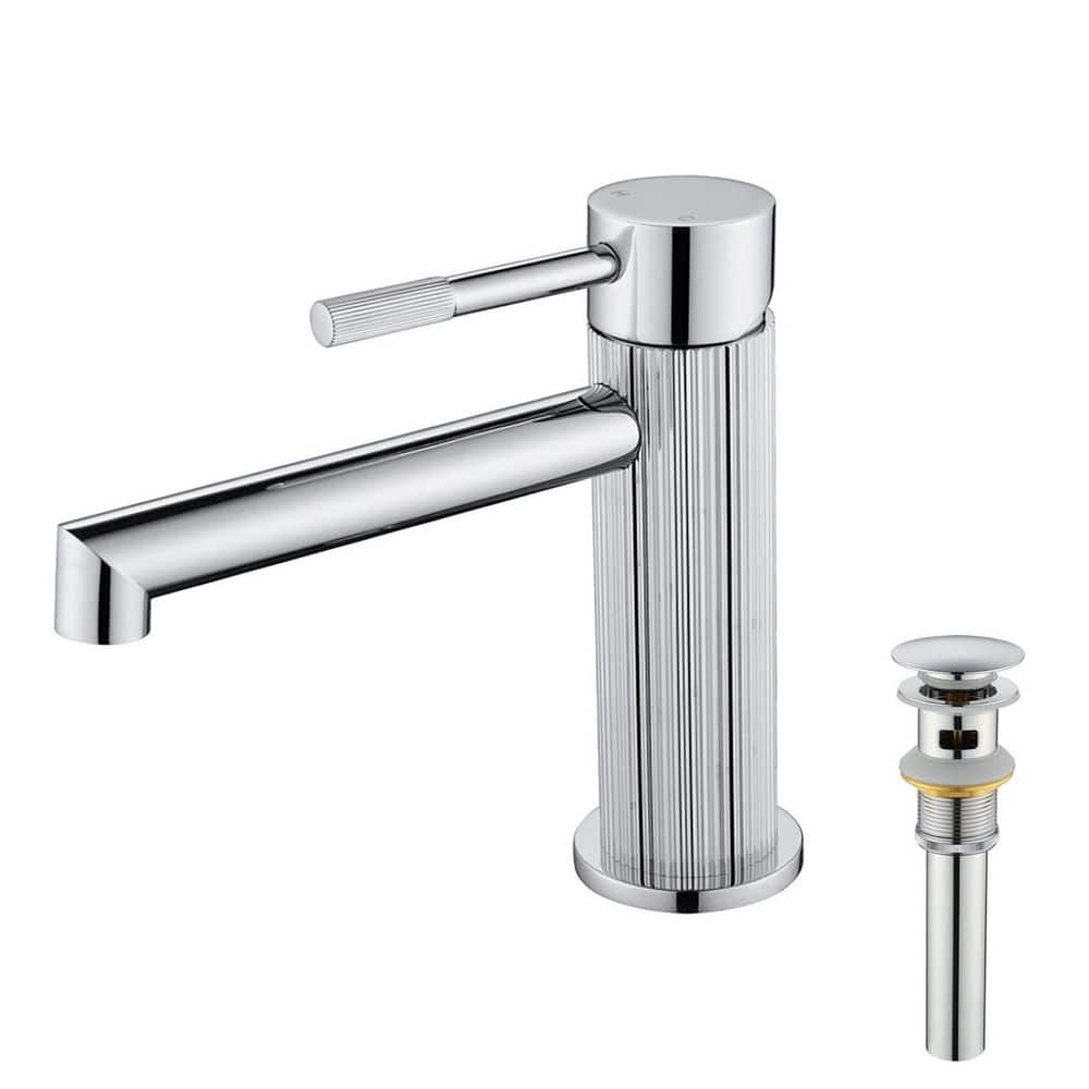 Single Handle Single Hole Bathroom Sink Faucet with Pop-up Drain Set Modern Brass Basin Vanity RV Taps Polished Chrome price history on PriceWatchPro