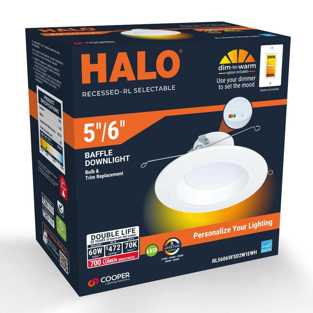 Matte White 5/6 Inch LED Retrofit Recessed Light