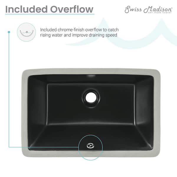 Swiss Madison Voltaire 21 in. Rectangle Undermount Bathroom Sink