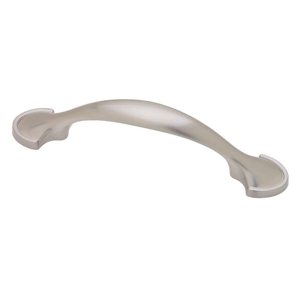 Satin Nickel 3" Half Round Cabinet Pull with Mounting Hardware