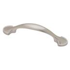3 in. (76 mm) Center-to-Center Satin Nickel Half-Round Foot Drawer Pull (10-Pack)