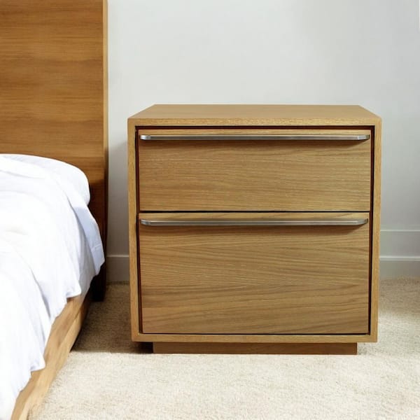 Natural 2 Drawer 24.00 in. Nightstand