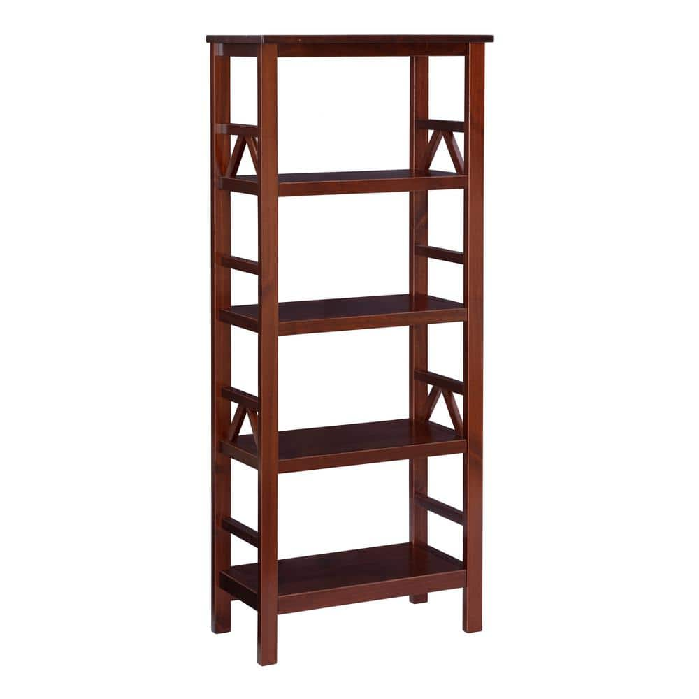 4-Shelf Wood hotsell Bookcase, Brown